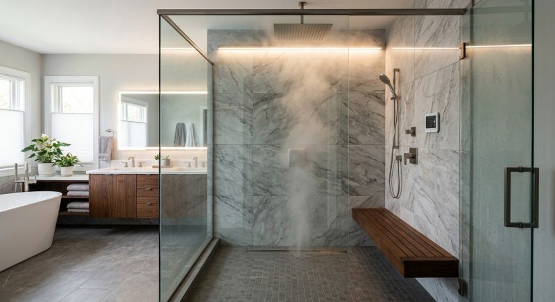 Granite Shower Installation in Litchfield County, CT
